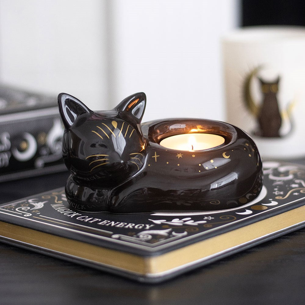 Black Cat Candle Holder