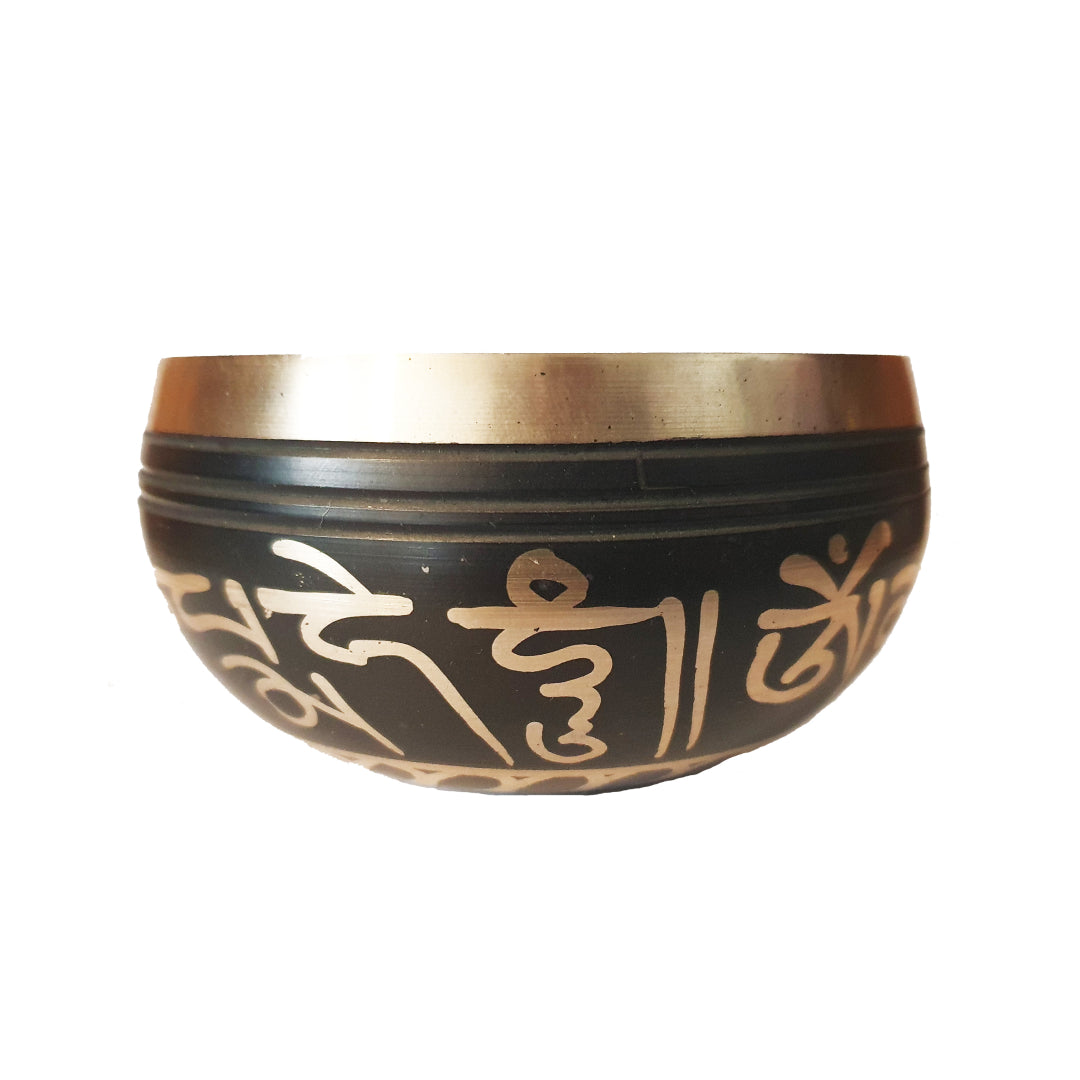 Black Sanskrit Singing Bowls