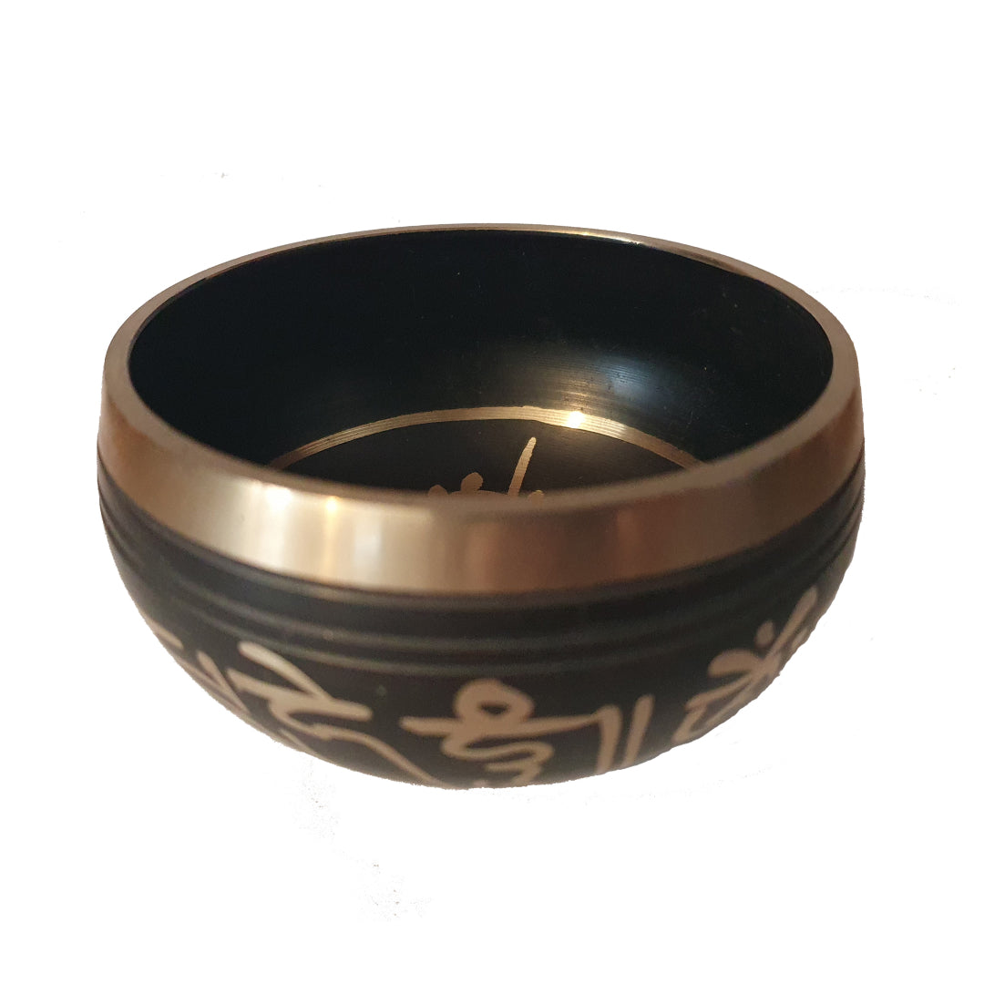Black Sanskrit Singing Bowls