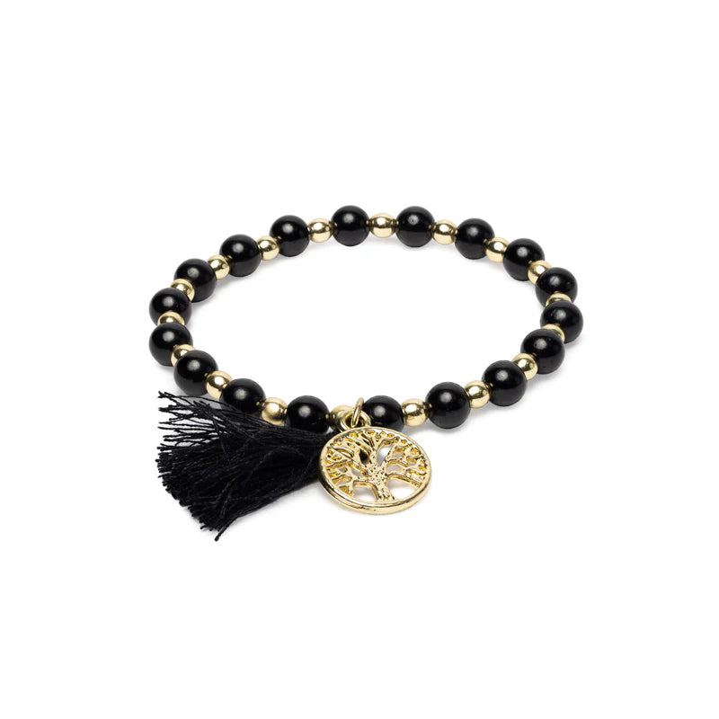 Tourmaline Tree of Life Bracelet (Tassel)