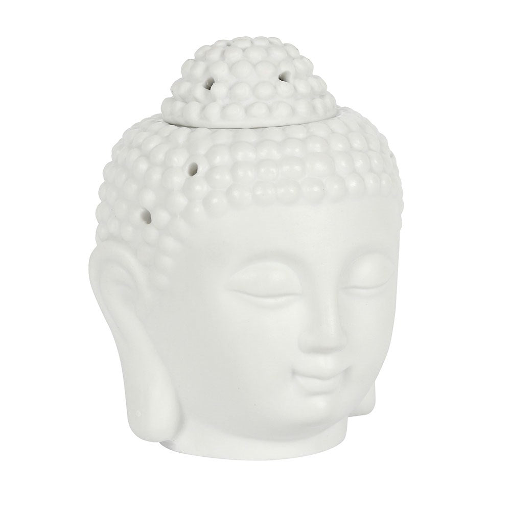 Buddha Head Oil Burner (White)