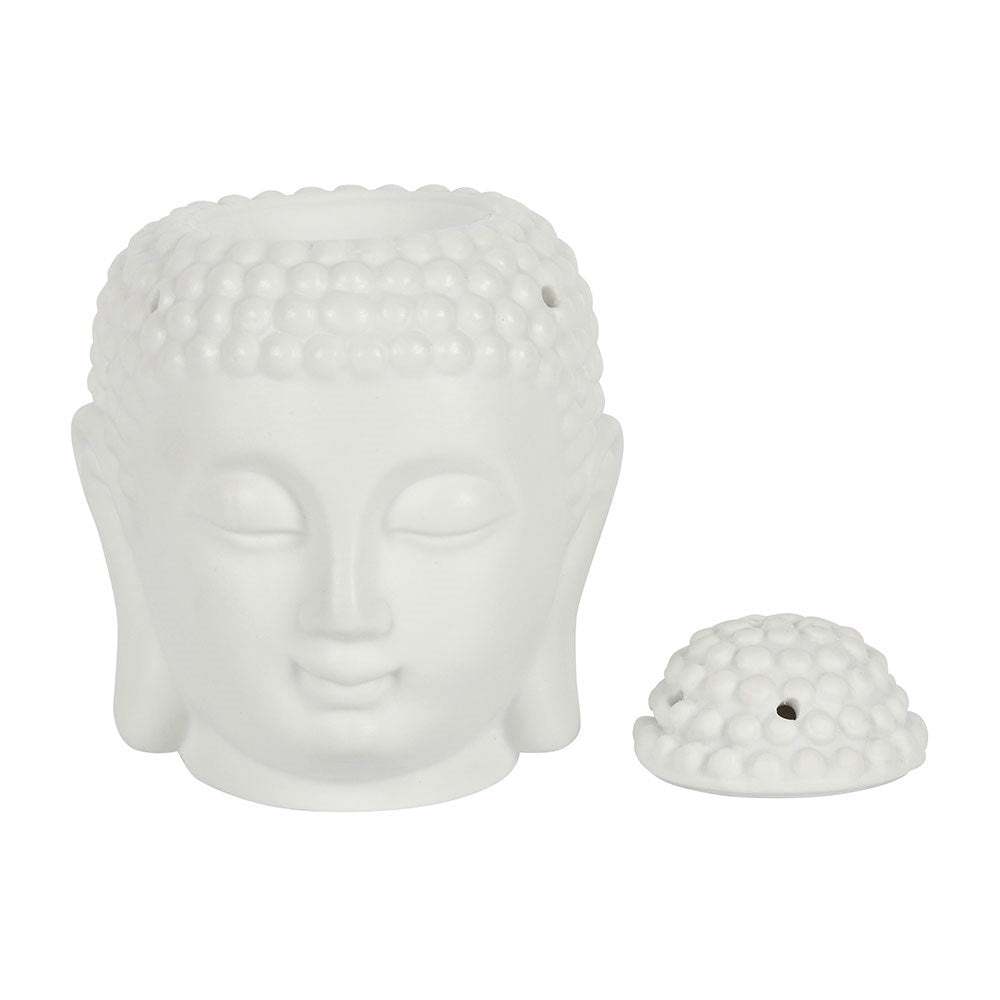 Buddha Head Oil Burner (White)