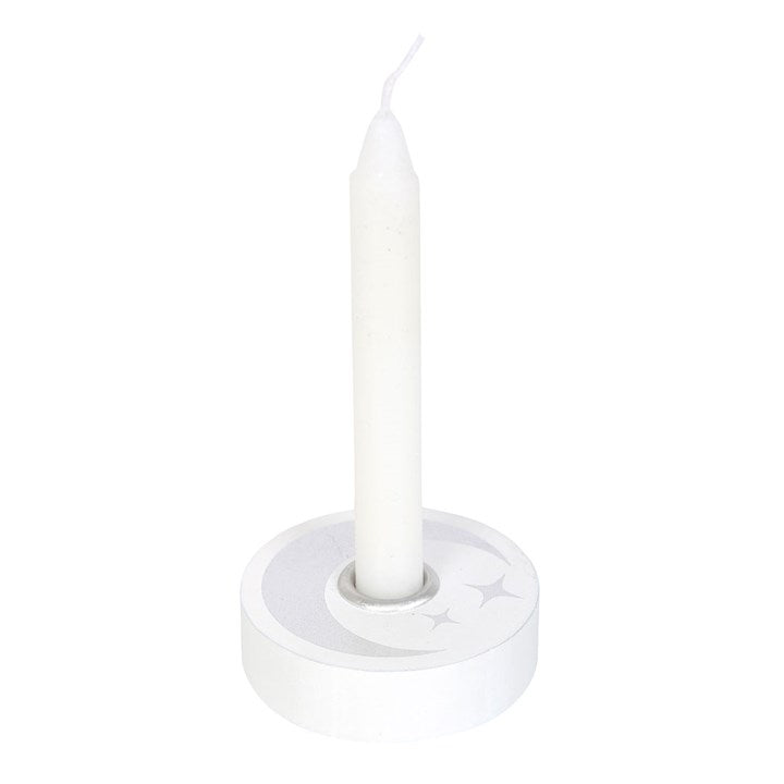 Moon Candle Holder (White)