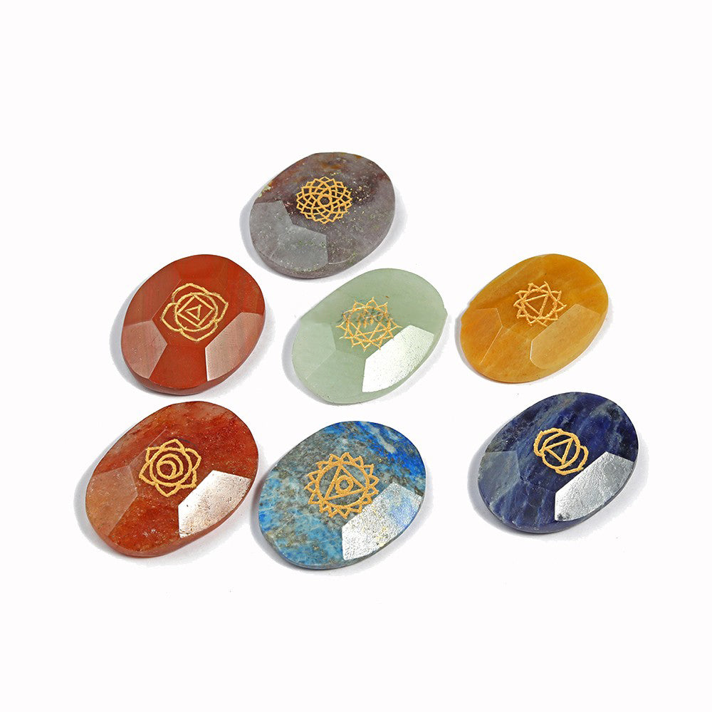 Chakra Faceted Crystal Set