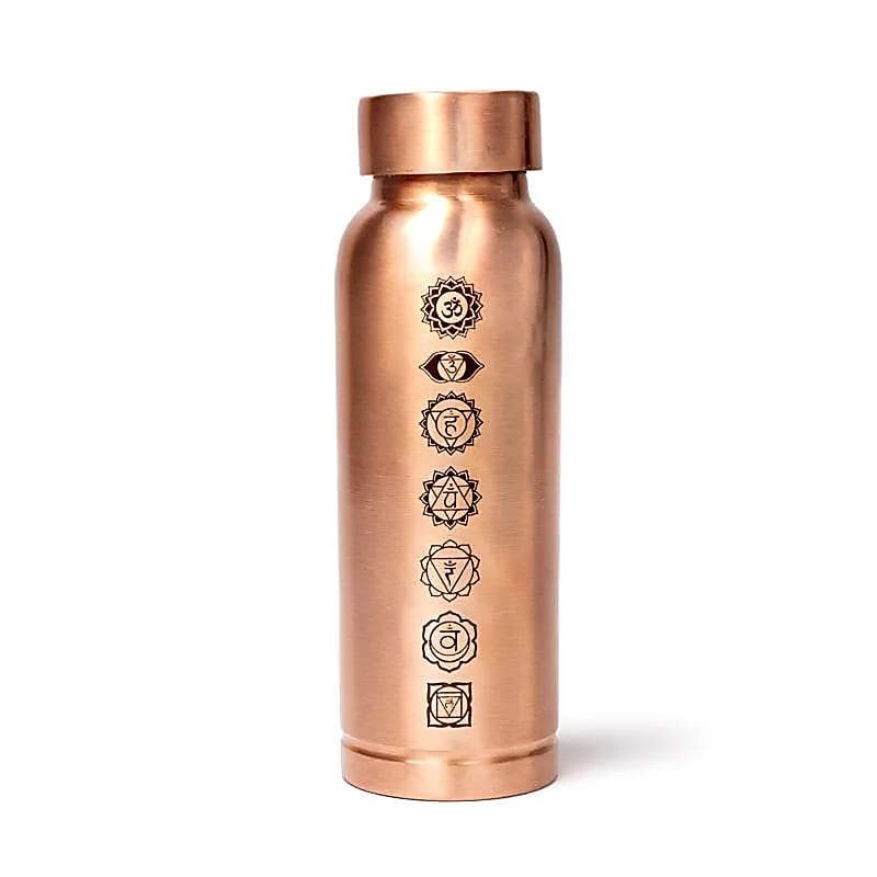 Pure Copper Water Bottle (Chakra, 500ml)