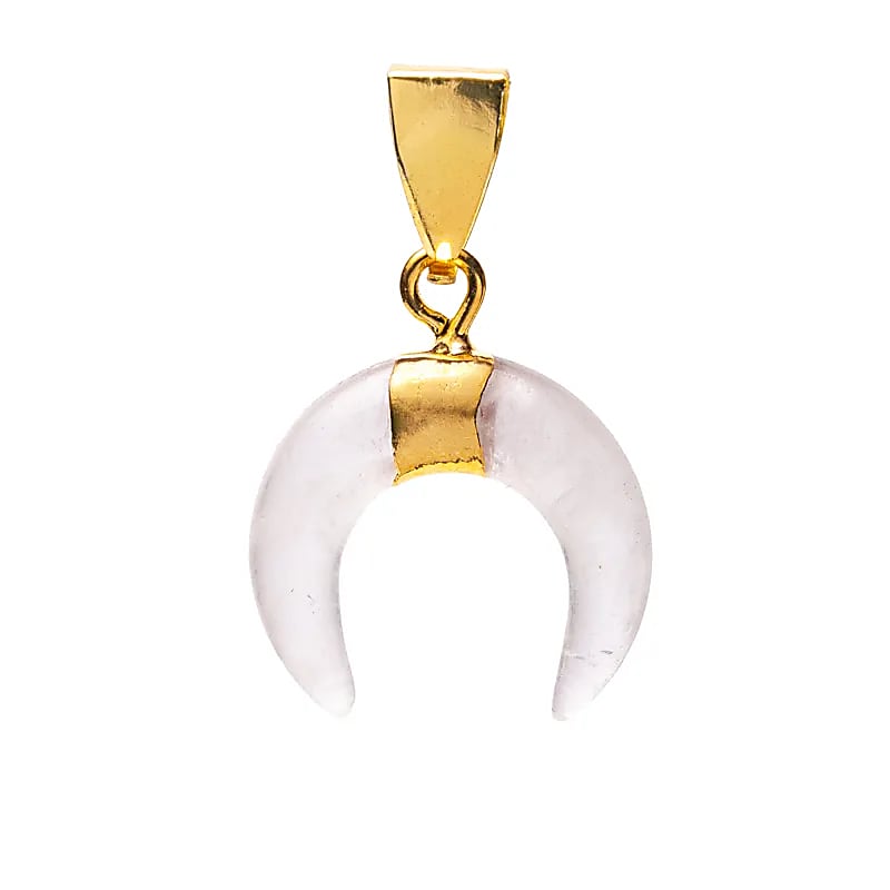Quartz Moon Pendant