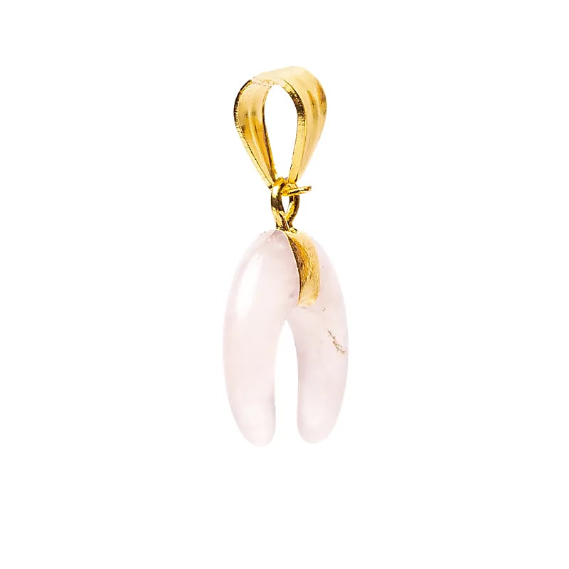 Rose Quartz Moon Pendant