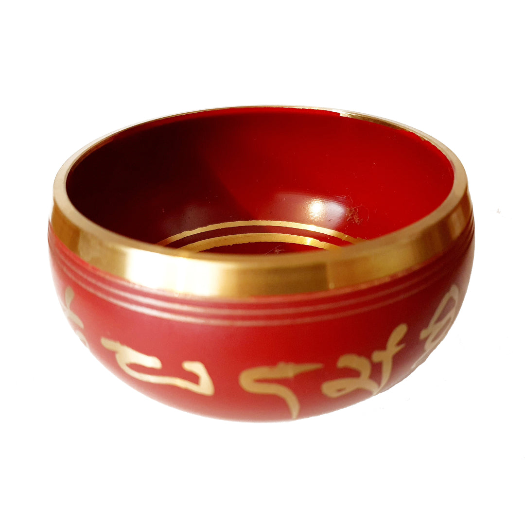 Red Sanskrit Singing Bowls
