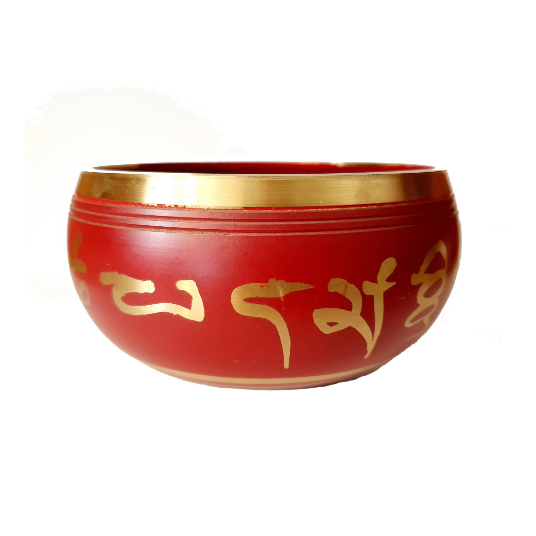 Red Sanskrit Singing Bowls