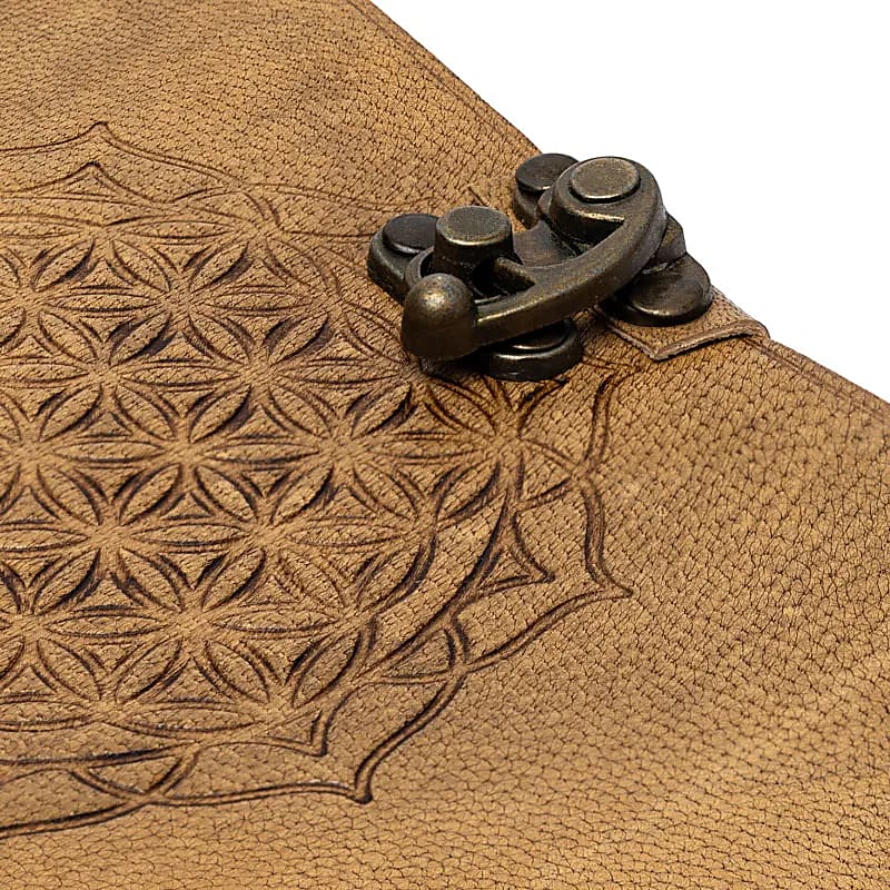 Flower of Life Faux Leather Journal