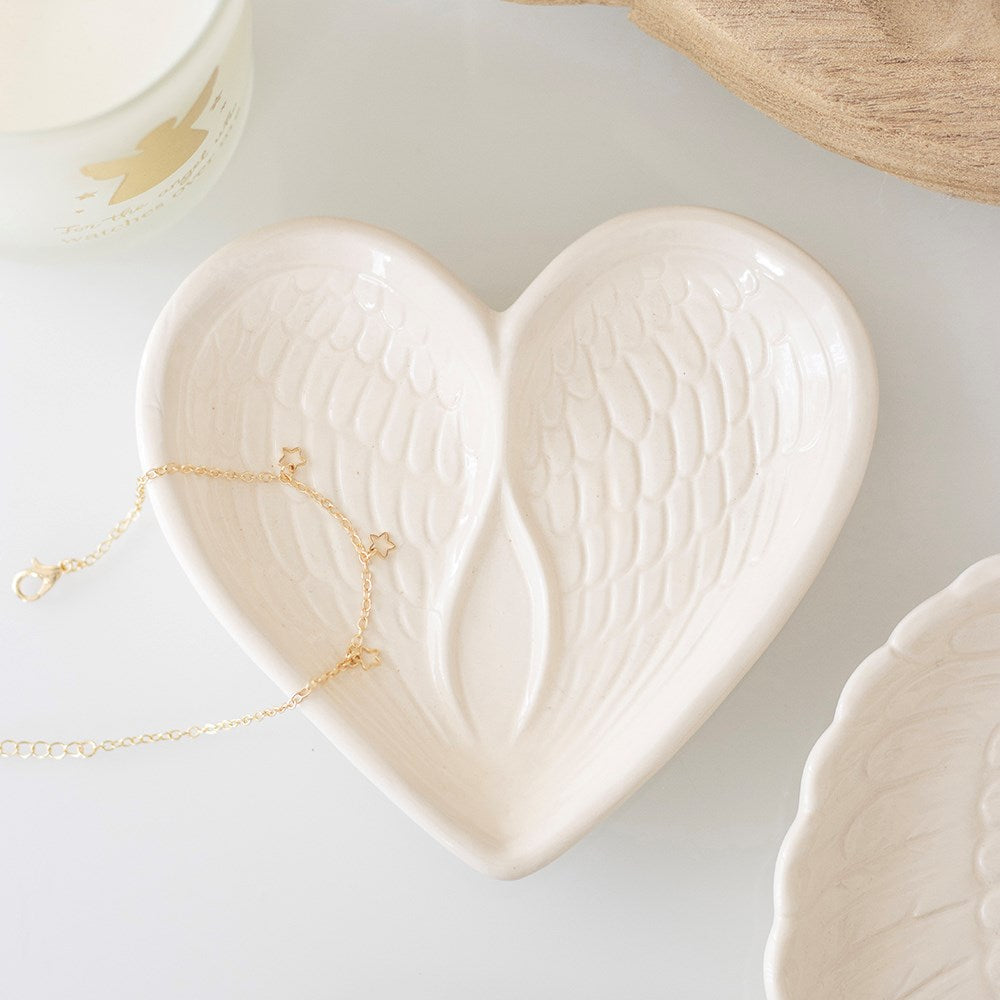 Angel Wing Heart Trinket Dish