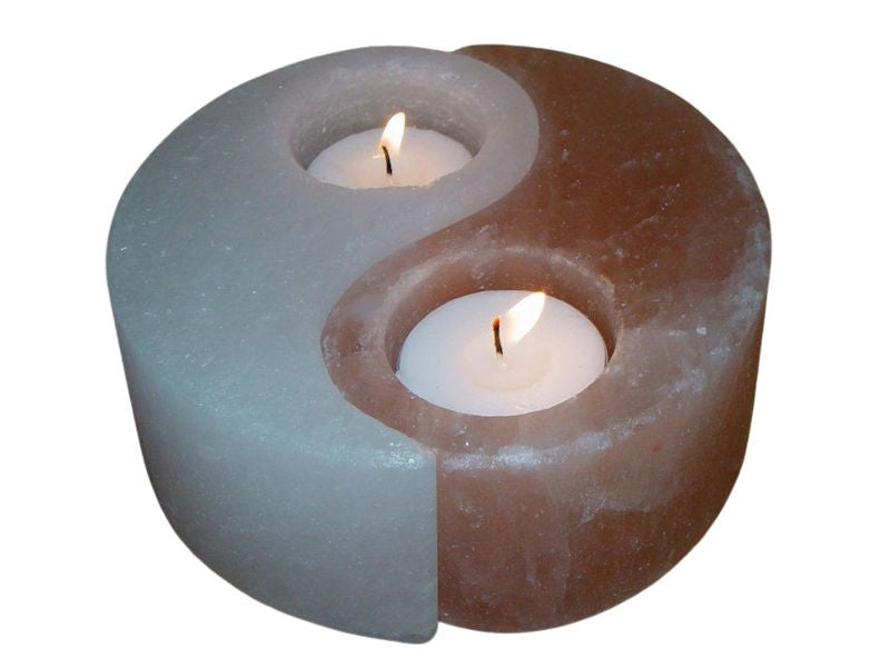 Yin Yang Salt Candle Holder