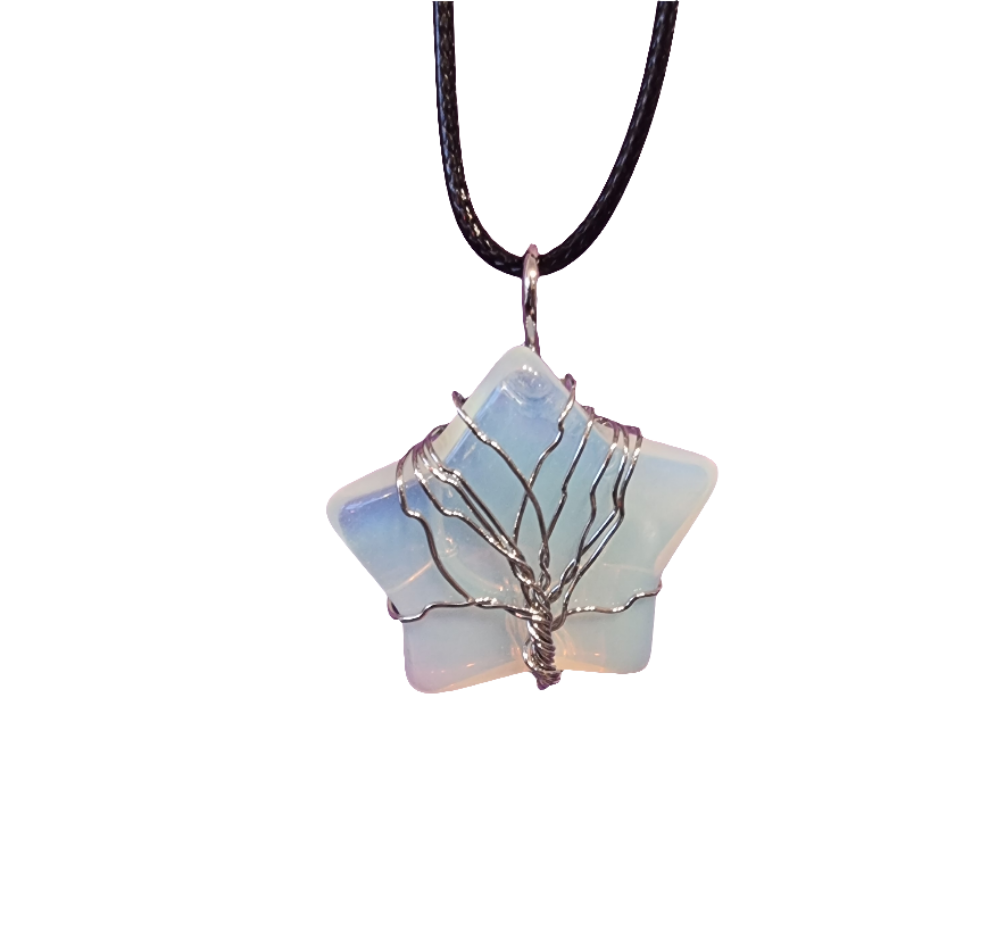 Opalite Star Wrap Pendant