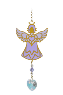 February Crystal Angel Charm