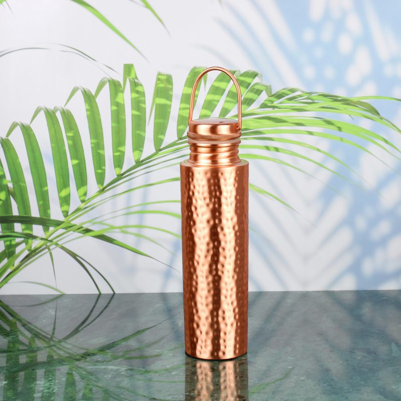 Hammered Hook Copper Bottle (1 Litre)