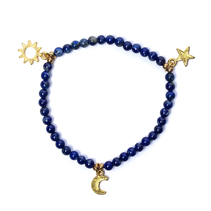 Lapis Lazuli Moon Bracelet