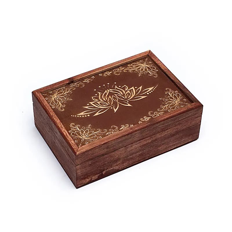 Lotus Dark Wooden Box