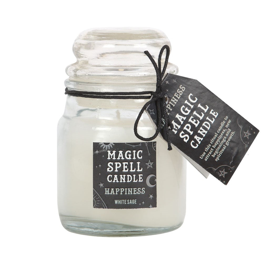 Mini White 'Happiness' Candle