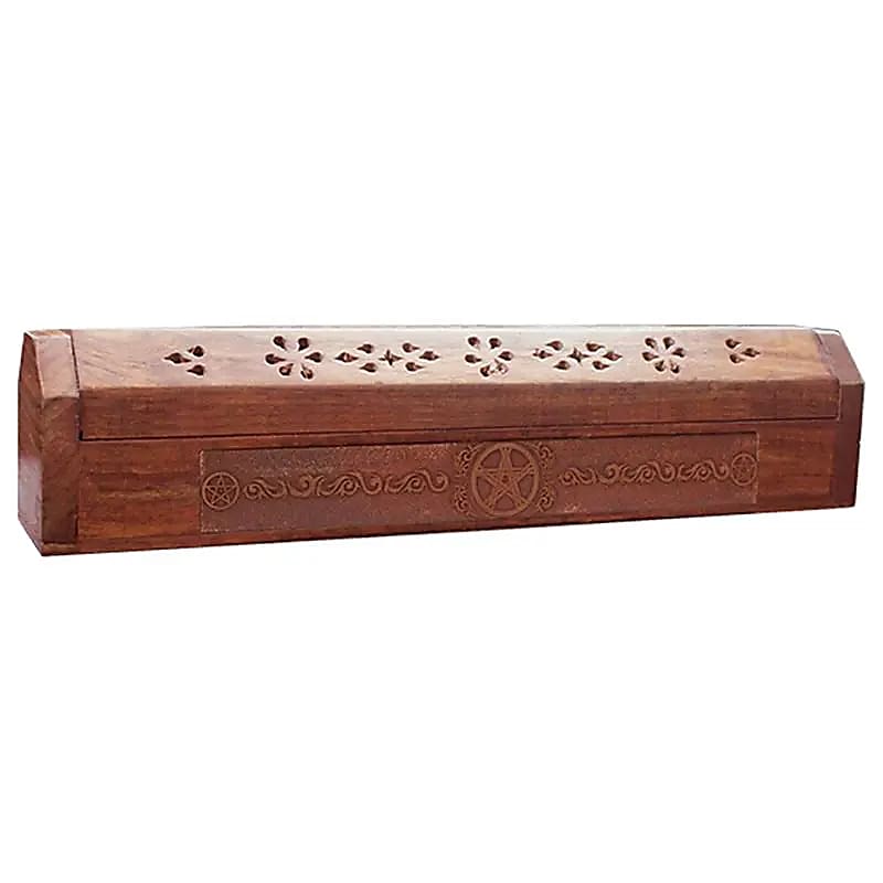 Wooden Box Incense Holder (Pentacle)