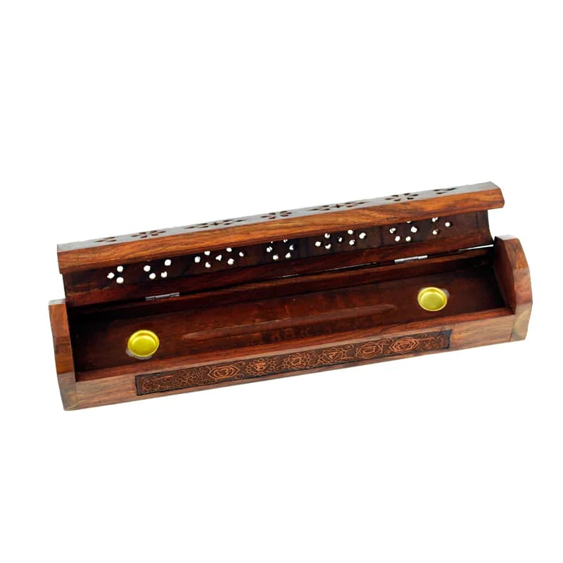 Wooden Box Incense Holder (Pentacle)