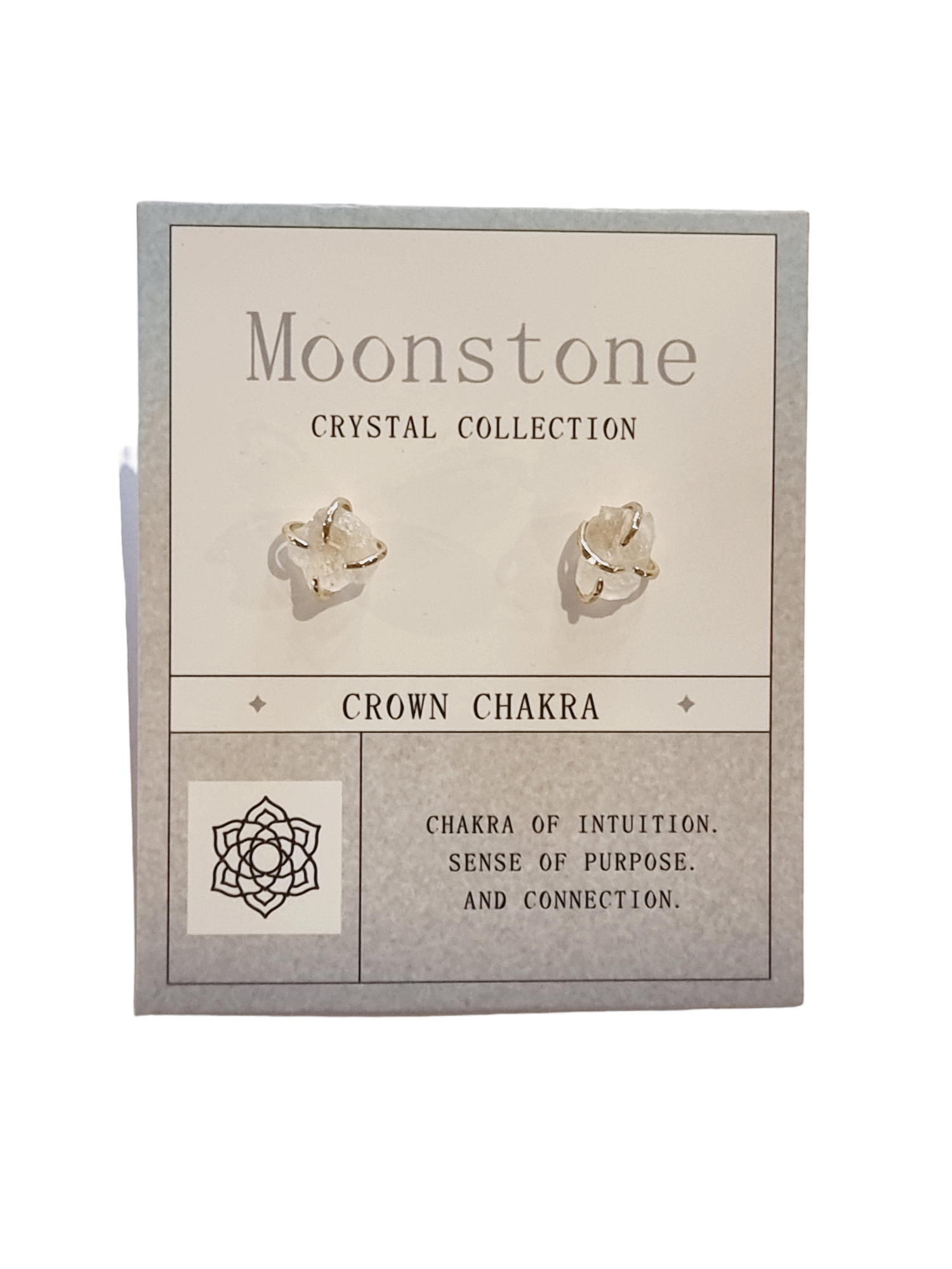 Moonstone Crown Chakra Earrings