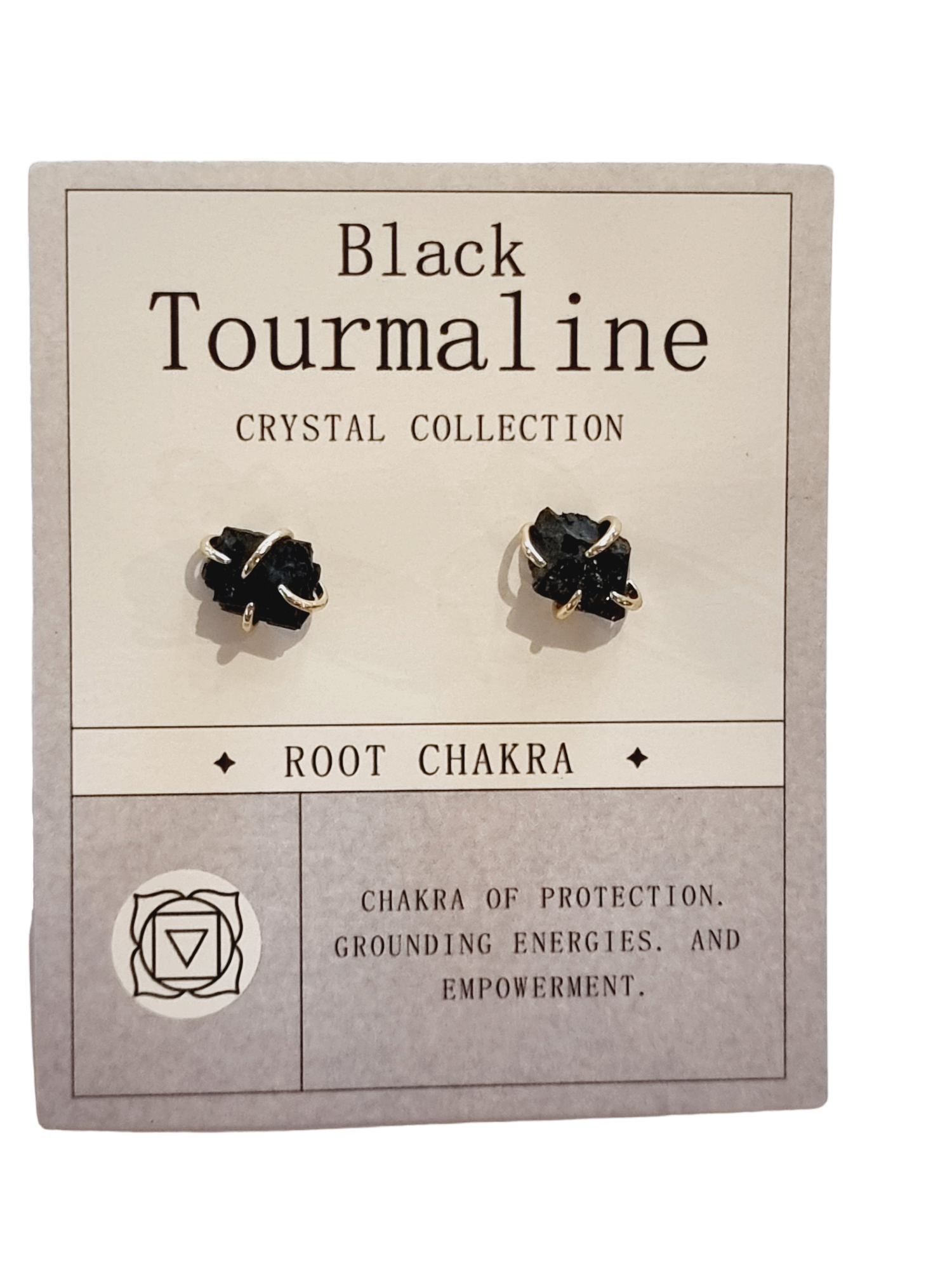 Black Tourmaline Root Chakra Earrings