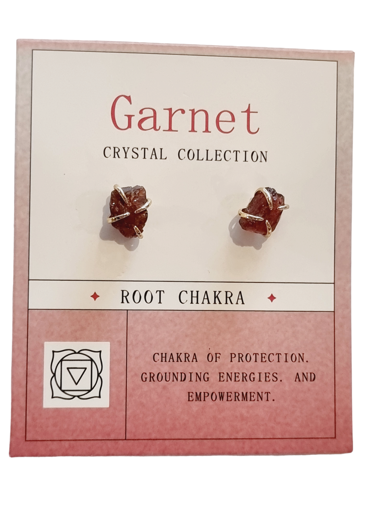 Garnet Root Chakra Earrings
