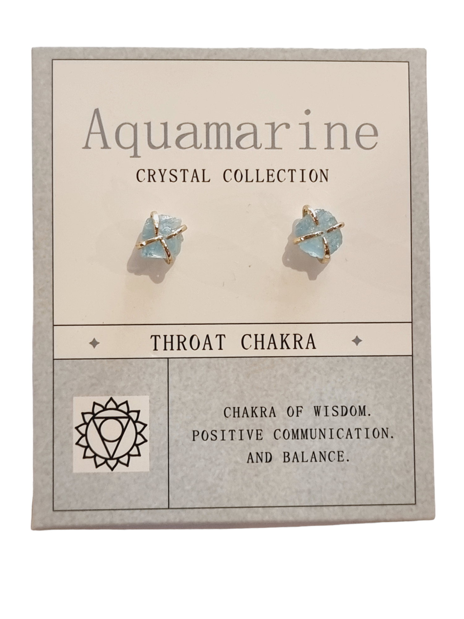 Aquamarine Throat Chakra Earrings