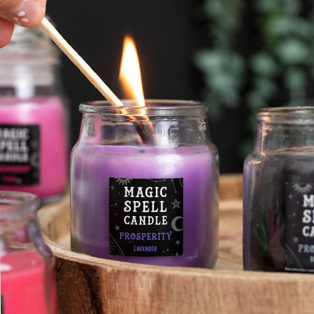 Purple Mini Glass Spell Candle