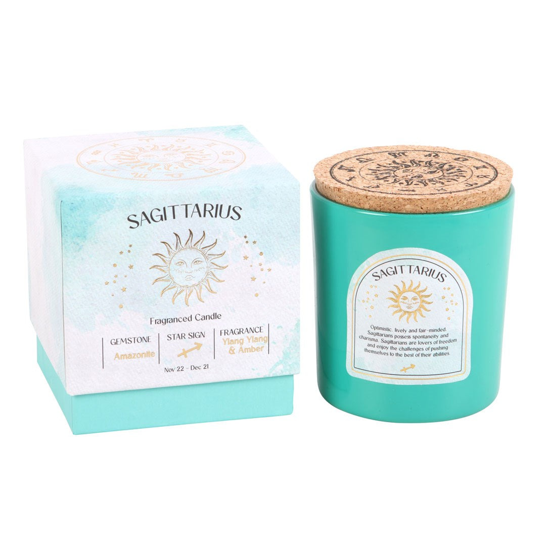 Sagittarius Amazonite Candle