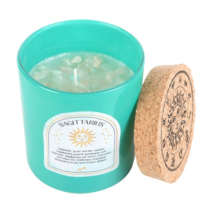 Sagittarius Amazonite Candle