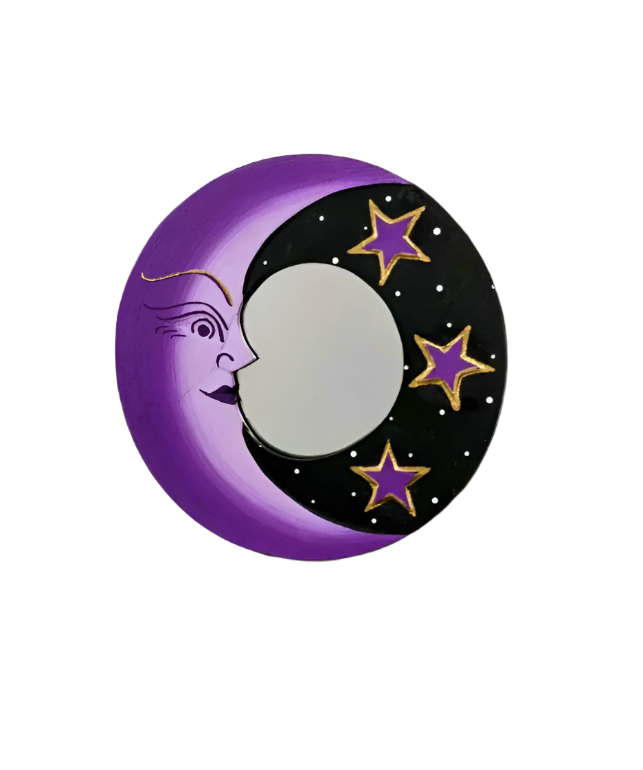 Moon & Star Mirror (Purple & Black)