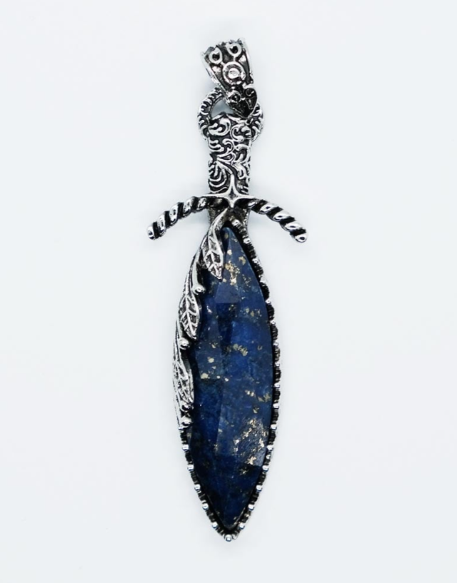 Lapis Lazuli Faceted Drop Pendant