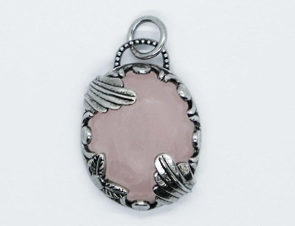 Rose Quartz Wing Pendant