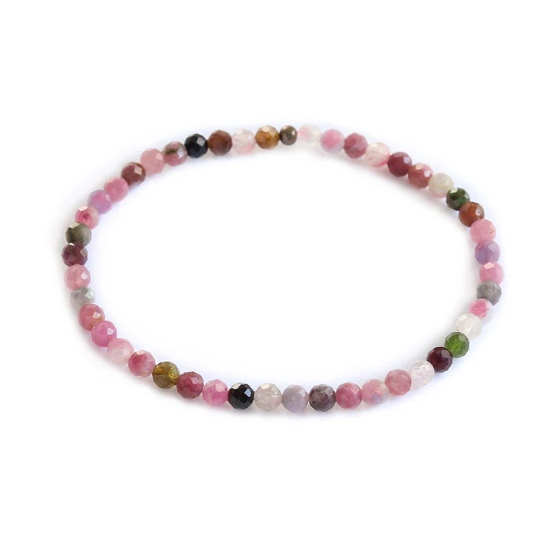 Watermelon Tourmaline Faceted Bracelet