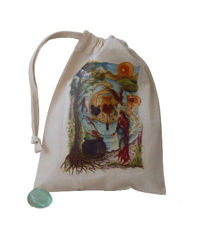 Cerridwen's Spell Tarot Bag or Crystal Pouch