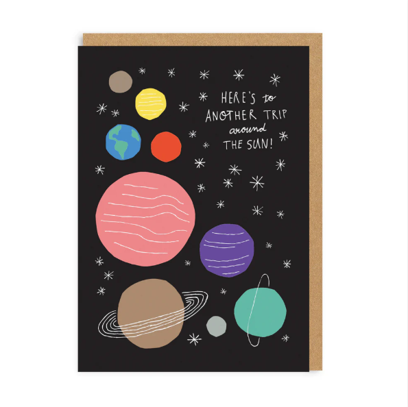 Around The Sun Birthday Card