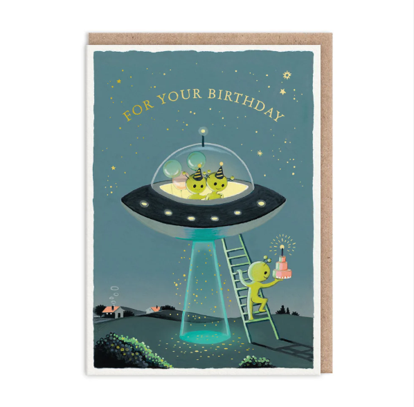 Aliens Birthday Card
