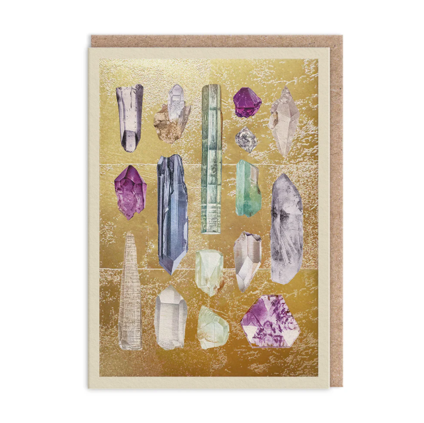 Crystals Greeting Card