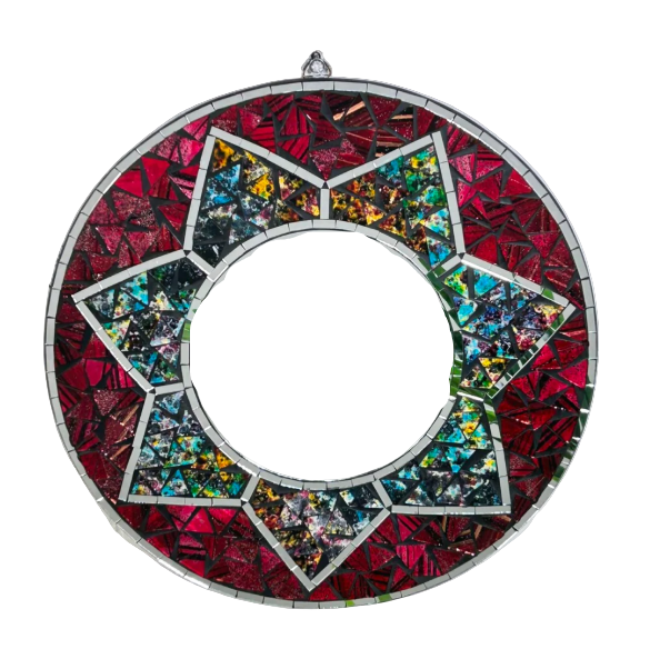 Round Star Mirror (Red)