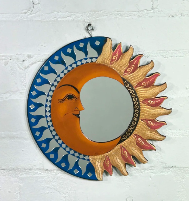 Moon & Star Mirror (Blue & Gold)