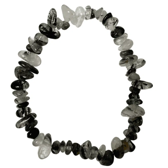 Tourmalinated Quartz Chip Bracelet