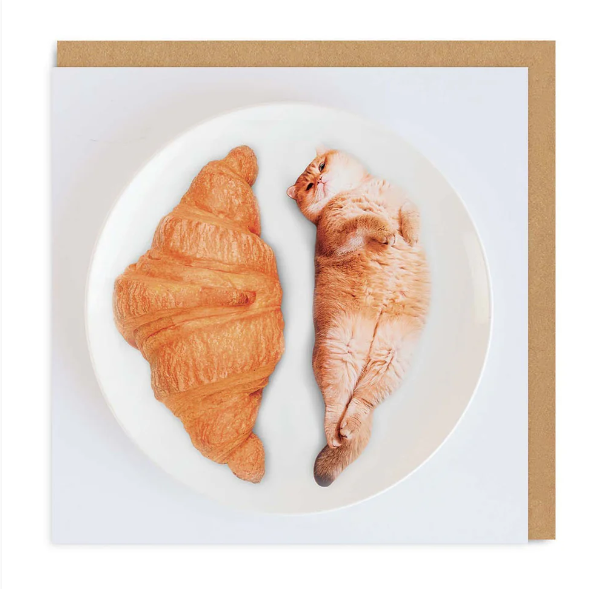 Cat Croissants Greeting Card
