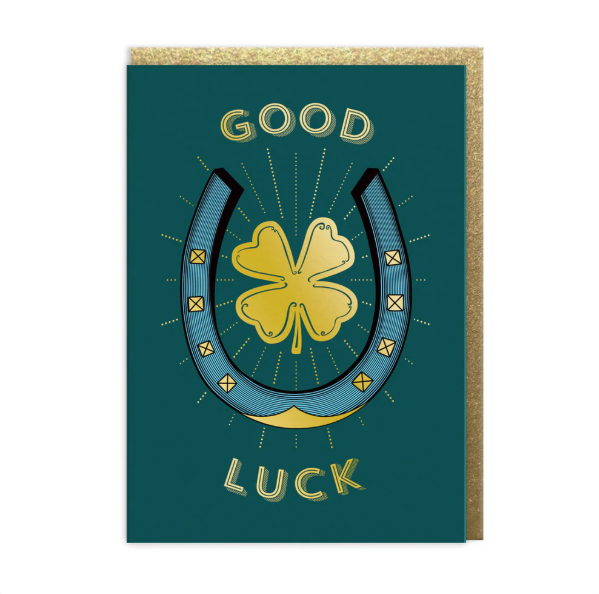 Good Luck Horseshoe Greeting Card