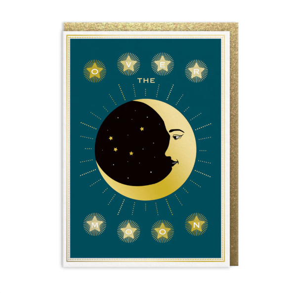 Over The Moon Greeting Card