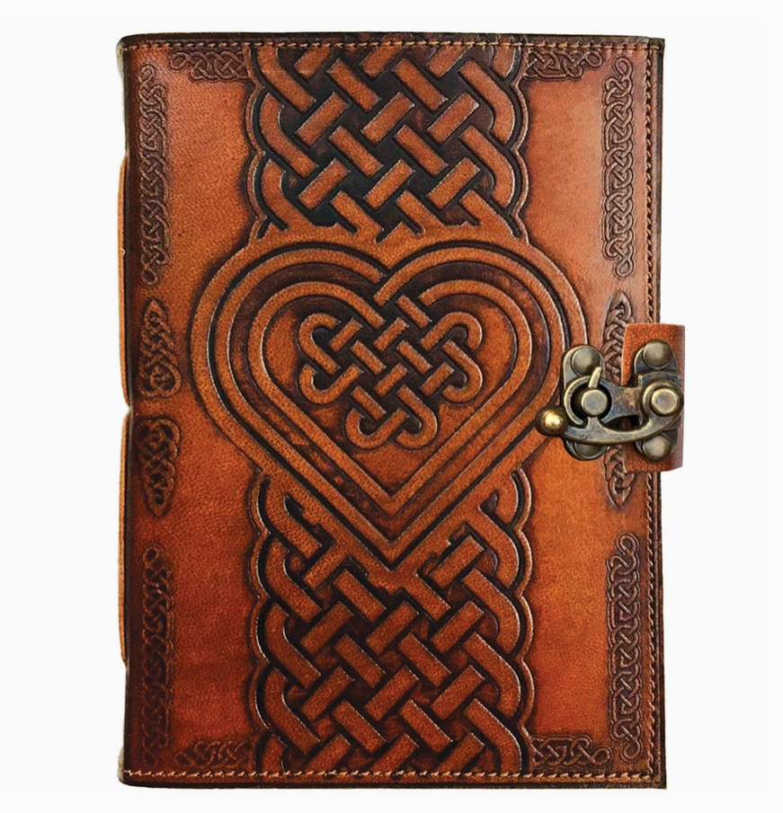 Celtic Heart Leather Journal