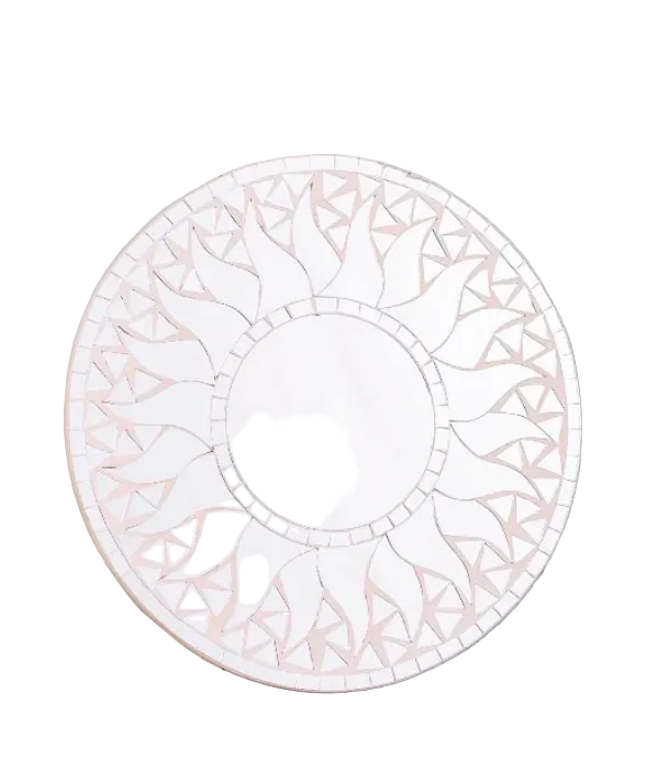 Silver Mosaic Sun Mirror