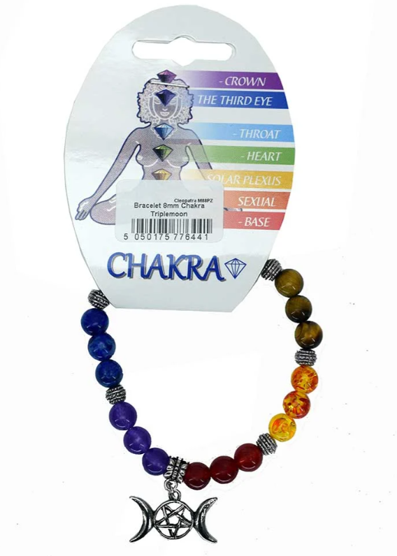 Chakra Triple Moon Bracelet