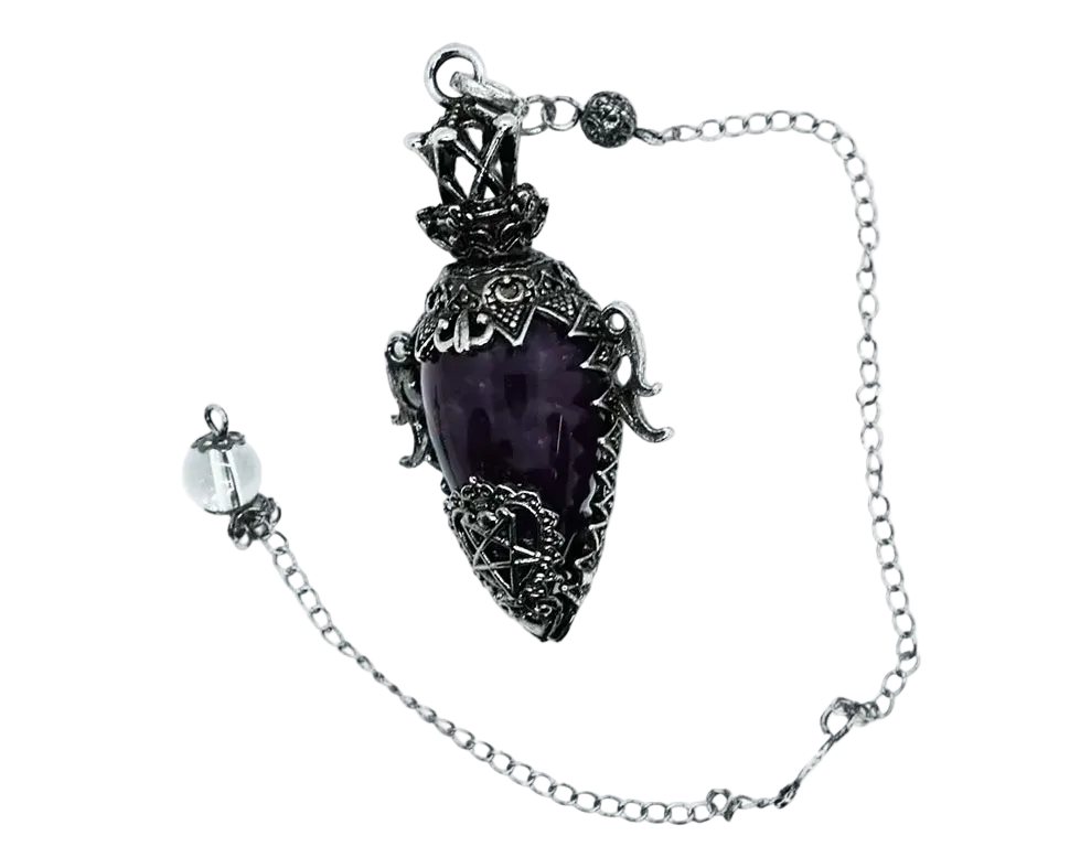 Amethyst Pentagram Vase Pendulum