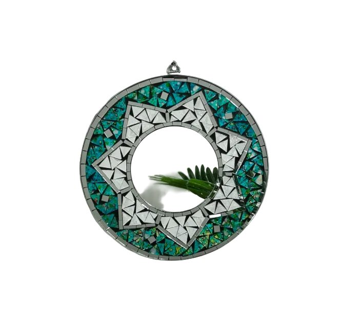 Round Star Mirror - Green